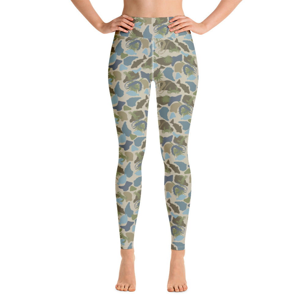 Blue Camouflage Leggings